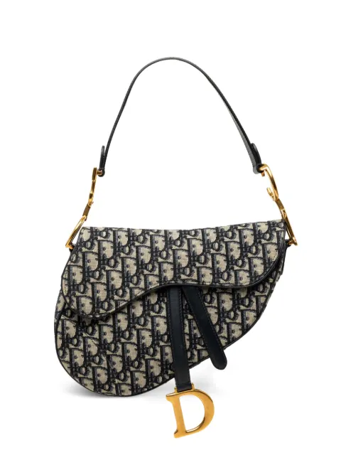 Christian Dior Pre-Owned 2019 오블리크 캔버스 새들 숄더 백