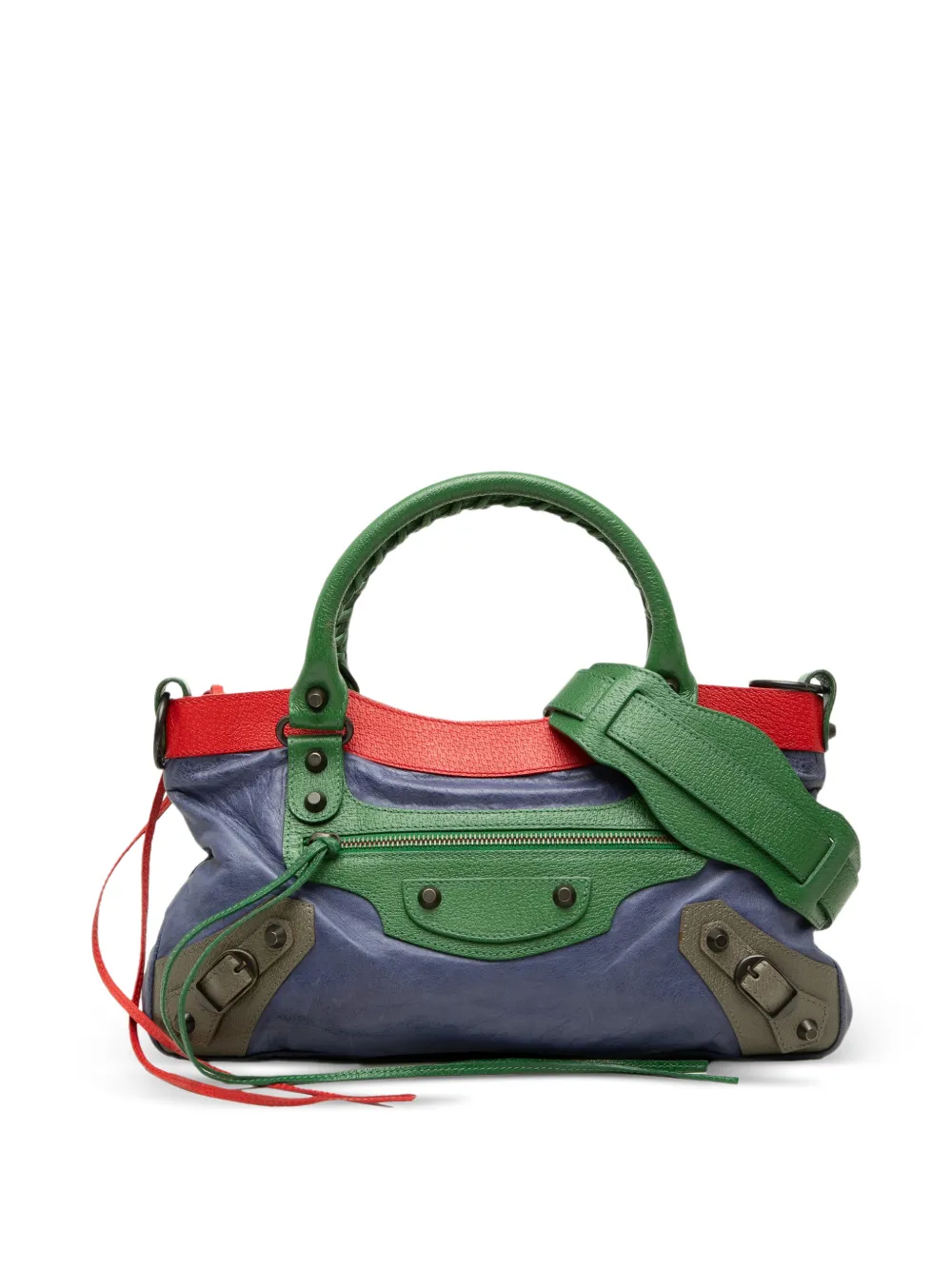 Balenciaga Pre-Owned 2005-2026 Multicolor Lambskin Motocross Classic First satchel - Viola
