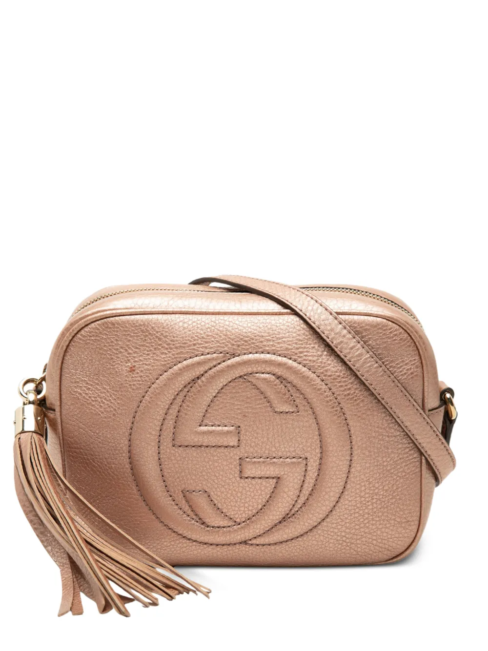Gucci Pre-Owned 2000-2015 Metallic Calfskin Soho Disco crossbody bag - Rosa