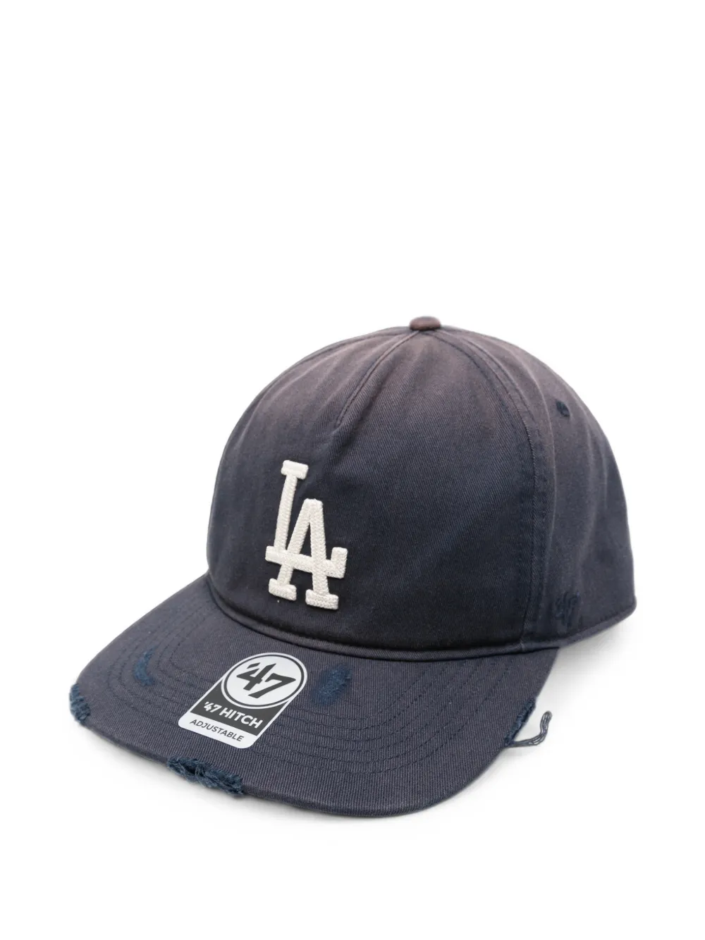 Represent distressed logo-embroidered cap - Blu
