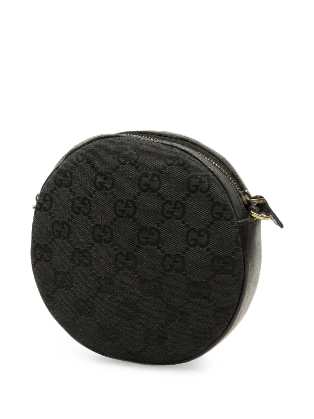 Gucci Pre-Owned 2000-2015 GG ronde canvas crossbodytas Zwart