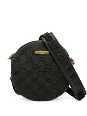 GUCCI GGキャンバス メッセンジャーバッグ ブラック Gucci Pre-Owned 2016-2026 GGキャンバス メッセンジャー ショルダー