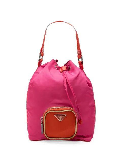 Prada Pre-Owned 2000-2013 Mini Bicolor Tessuto Drawstring bucket bag