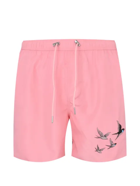 Exit Society bird-print swim shorts