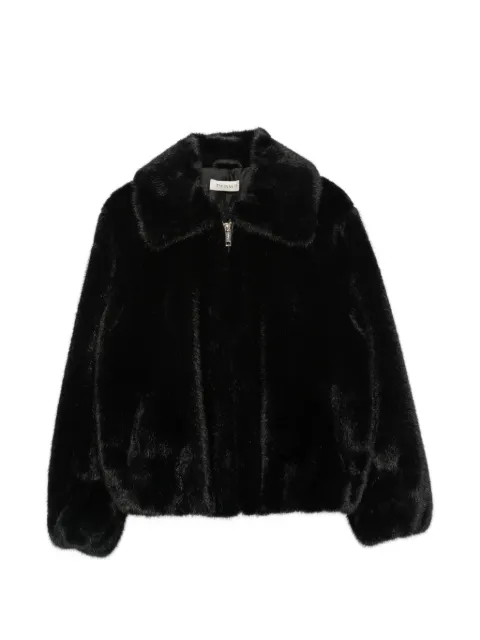 TWINSET Kids faux-fur zip-up jacket