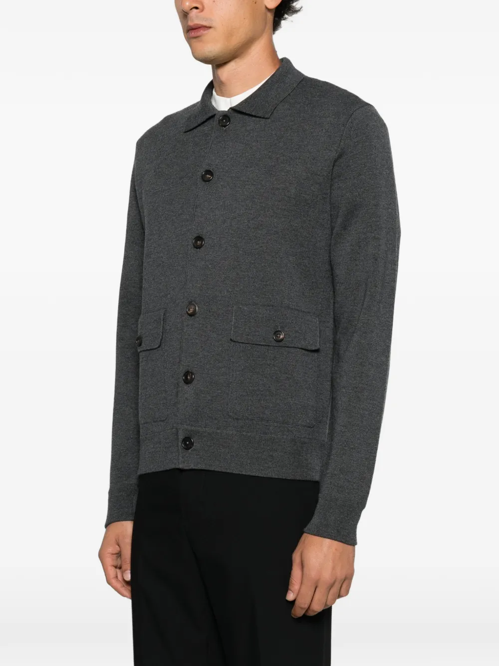 Corneliani Trui met klepzak en knopen Grijs