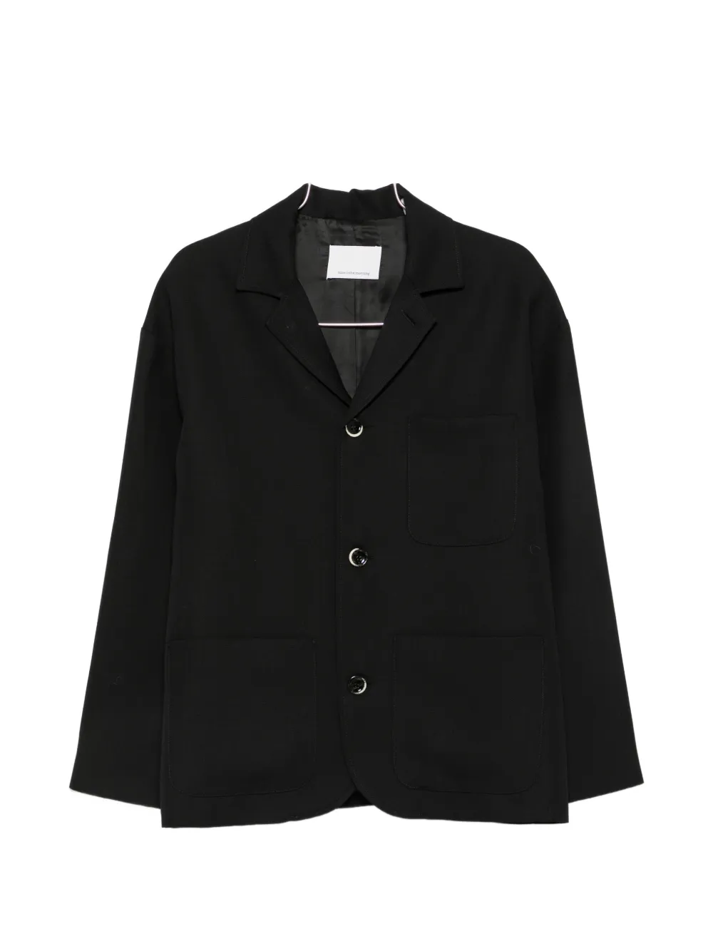 Nine In The Morning notched-lapel patch-pocket jacket - Nero