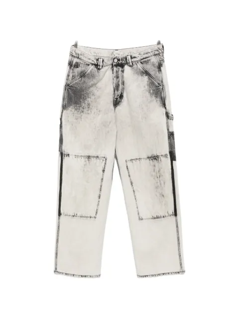 Nine In The Morning acid-wash carpenter jeans