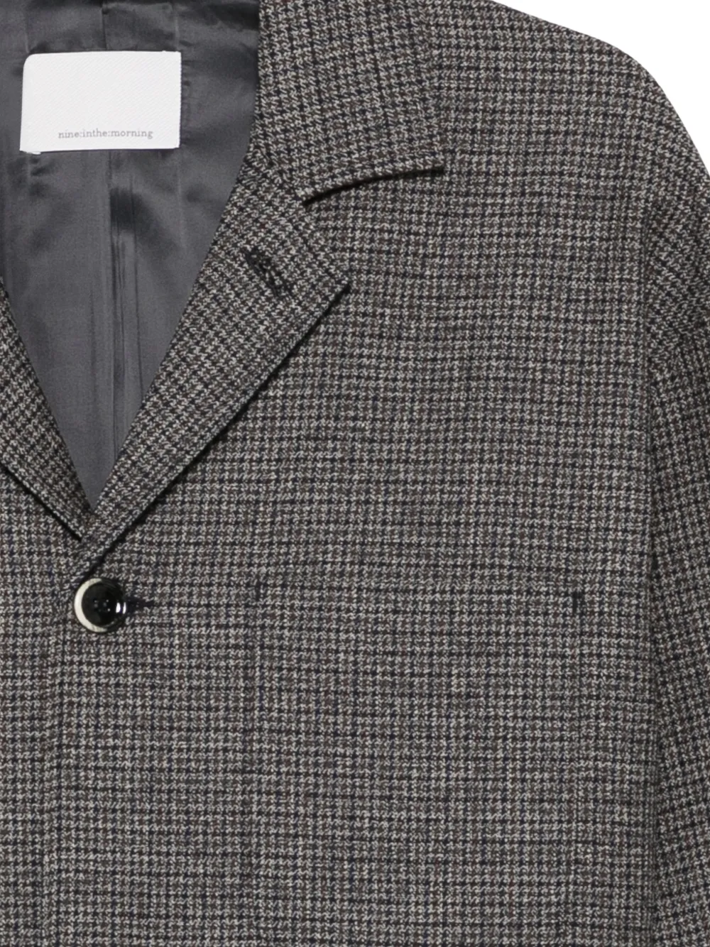 Nine In The Morning Jack met pied-de-poule print en gekerfde revers Blauw