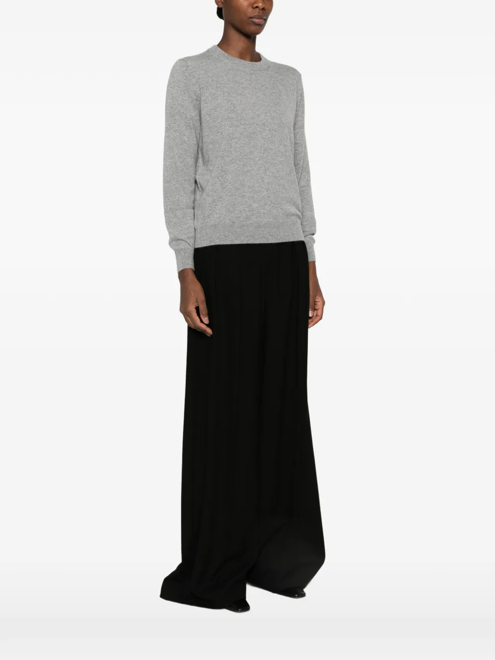 Allude Trui met geribbelde afwerking Grijs