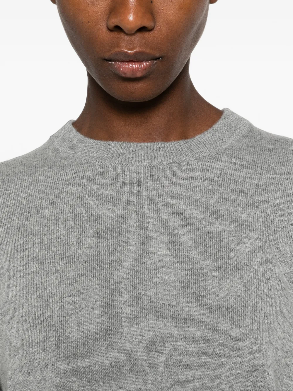 Allude Trui met geribbelde afwerking Grijs