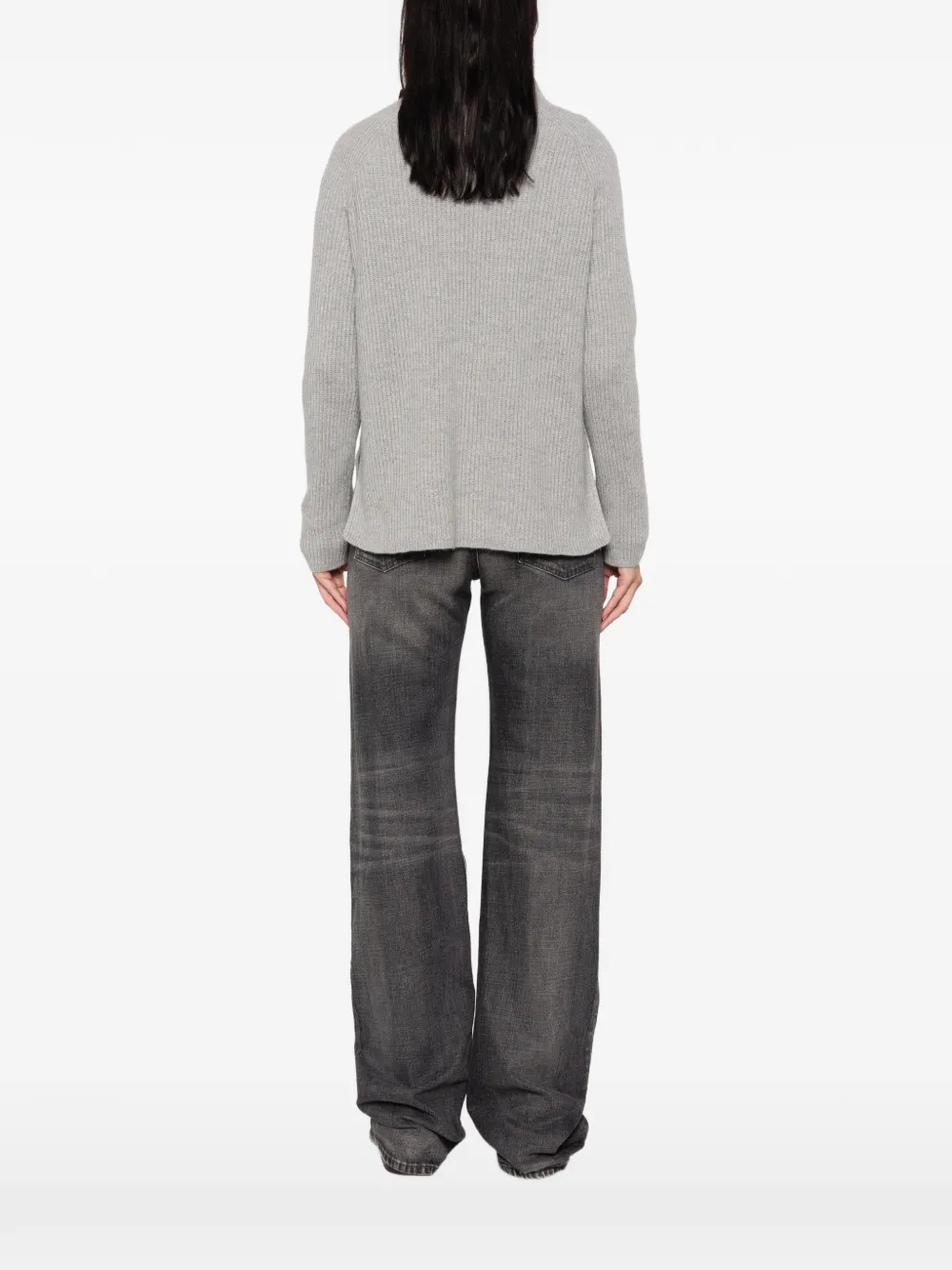 'S Max Mara Ribgebreide trui met raglan mouwen Grijs
