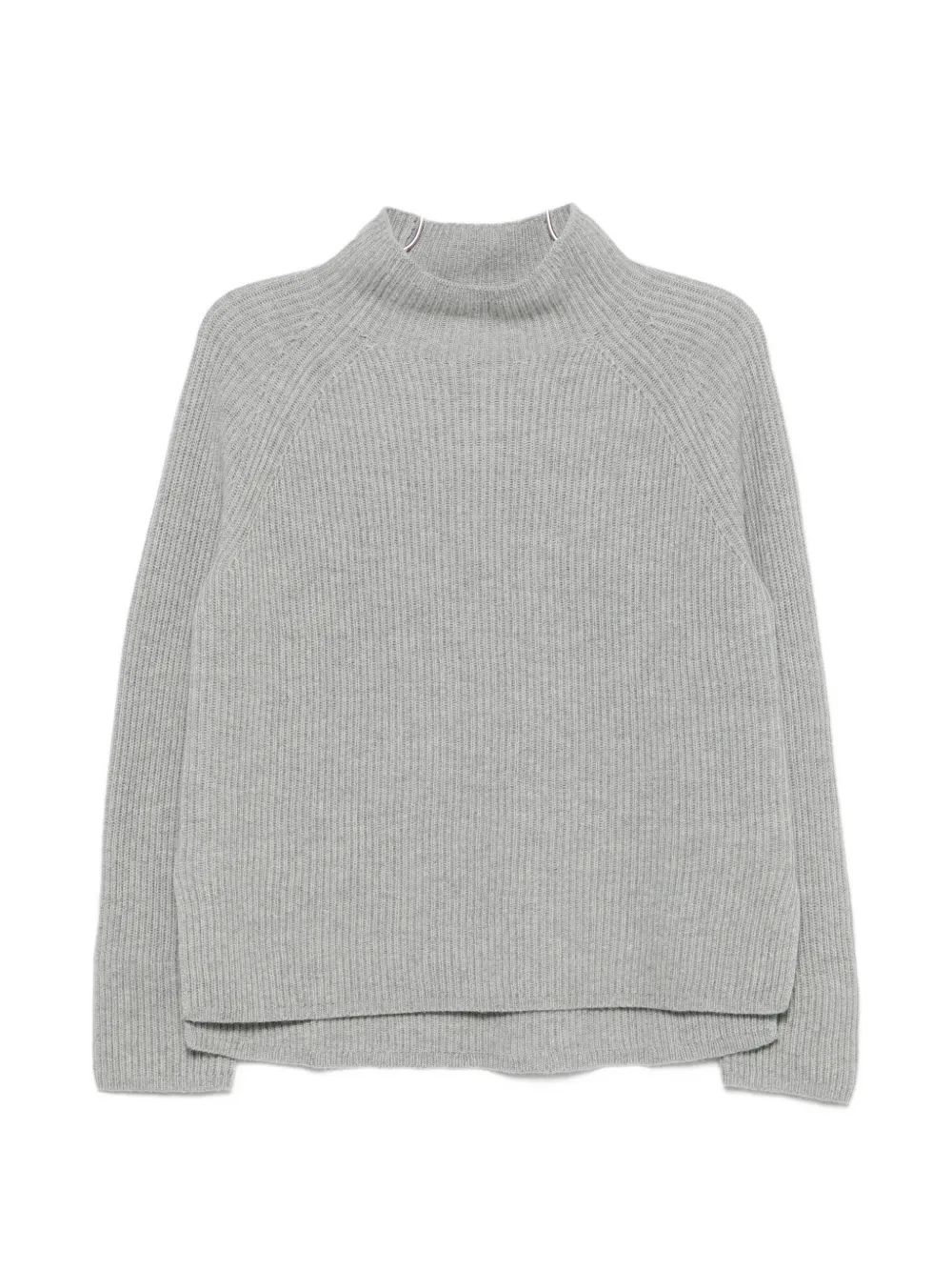 'S Max Mara ribbed-knit raglan-sleeve sweater - Grigio