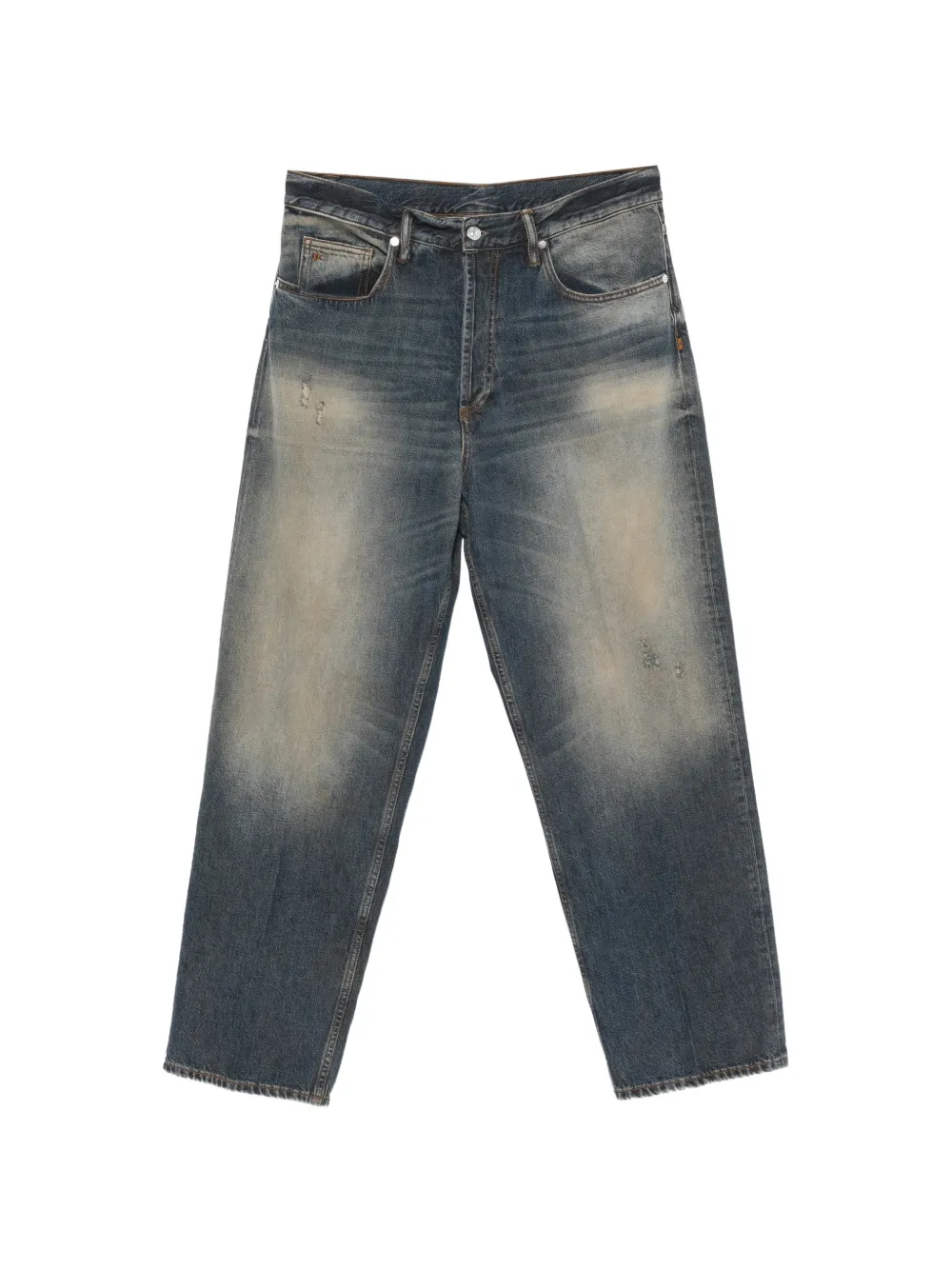Nine In The Morning Albert 5 Pocket faded-effect straight-leg jeans - Blu