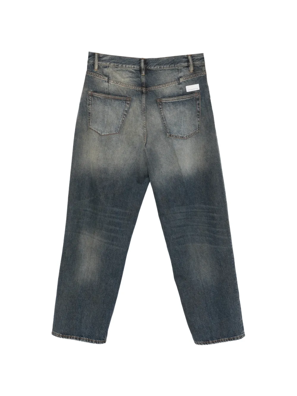Nine In The Morning Albert 5 Pocket straight jeans met vervaagd effect Blauw