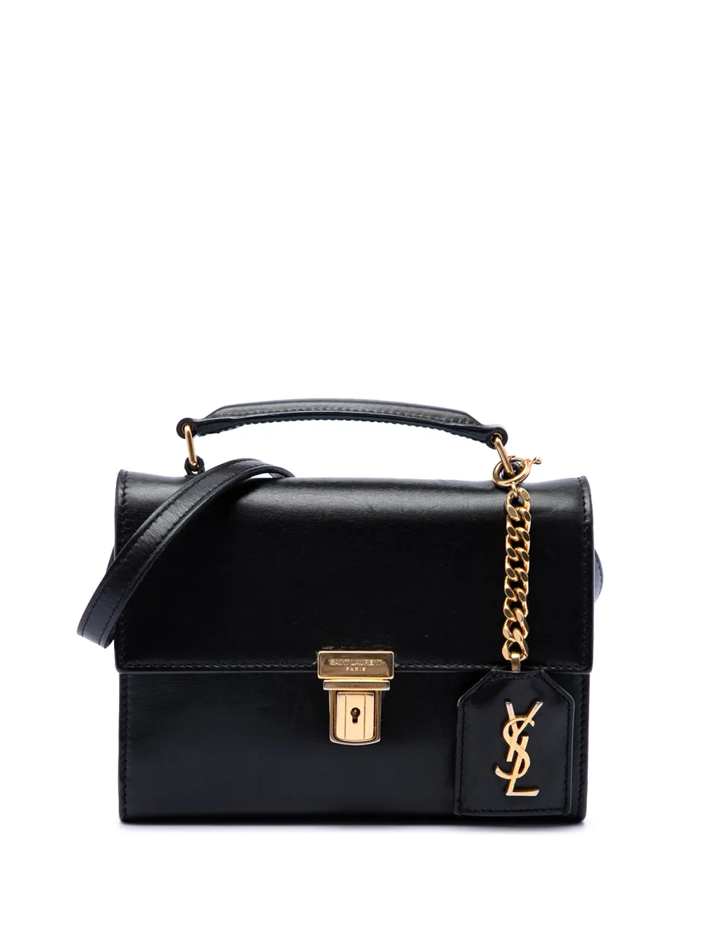 Saint Laurent Pre-Owned 2015 mini High School Satchel-Tasche aus glattem Kalbsleder - Schwarz
