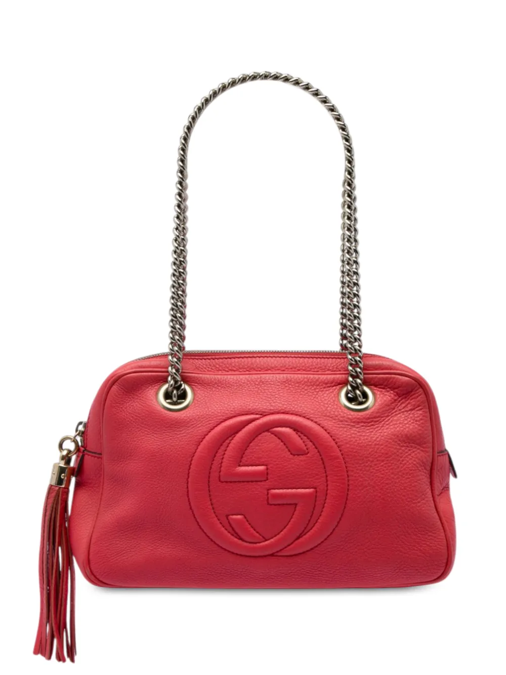 Gucci Pre-Owned 2016-2026 Calfskin Soho Chain Zip shoulder bag - Rosso