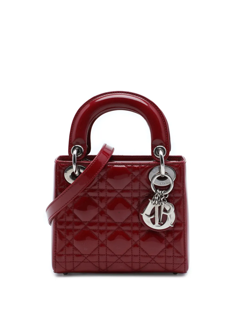 Christian Dior Pre-Owned 2014 mini Cannage Lady Dior Satchel-Tasche - Rot