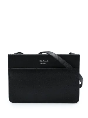 Prada Pre-Owned Re-Edition 2000 Double Zip Shoulder Bag Tessuto