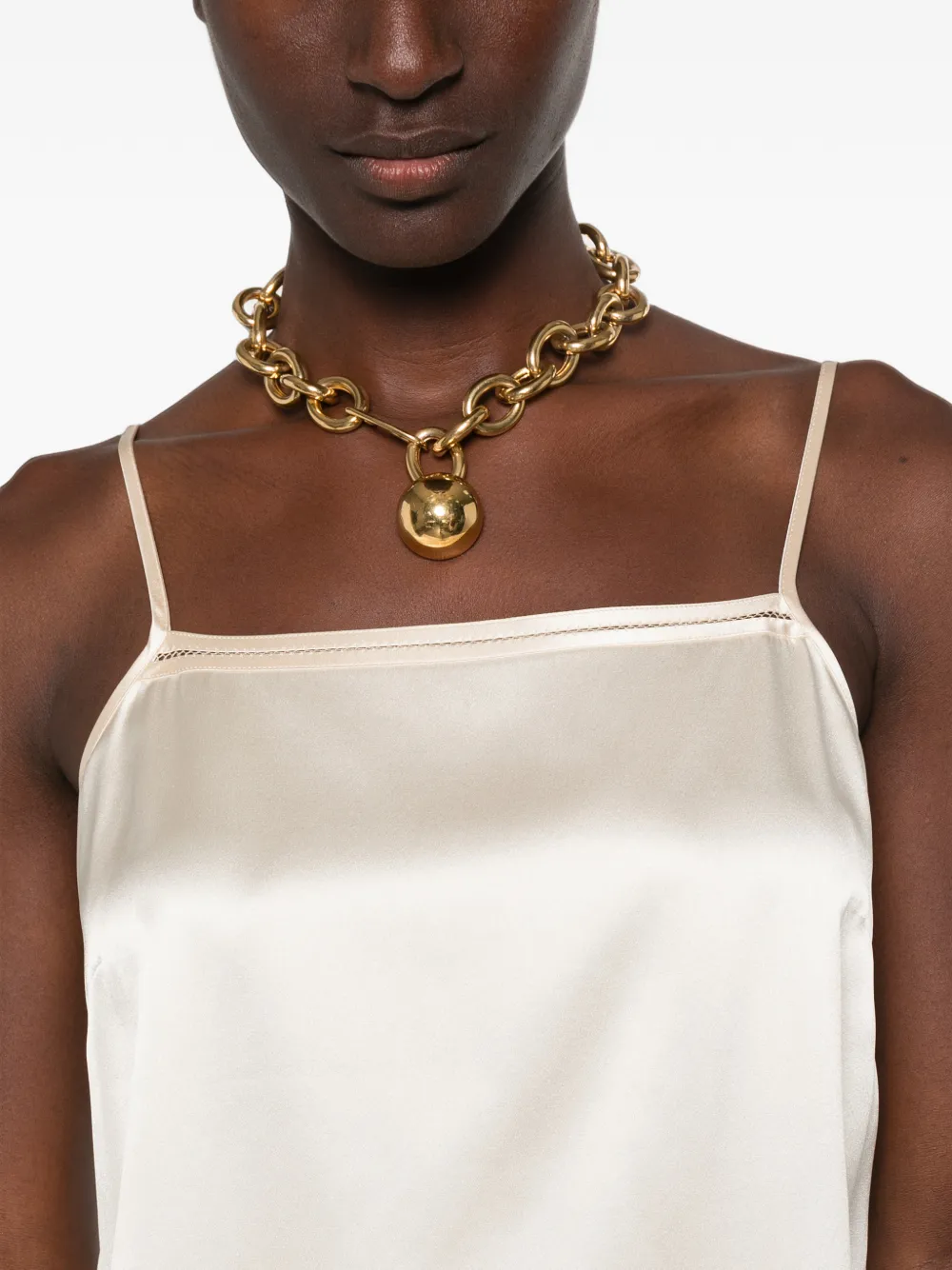 JOSEPH Top met spaghettibandjes Beige