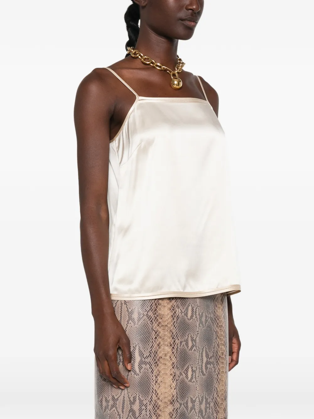 JOSEPH Top met spaghettibandjes Beige