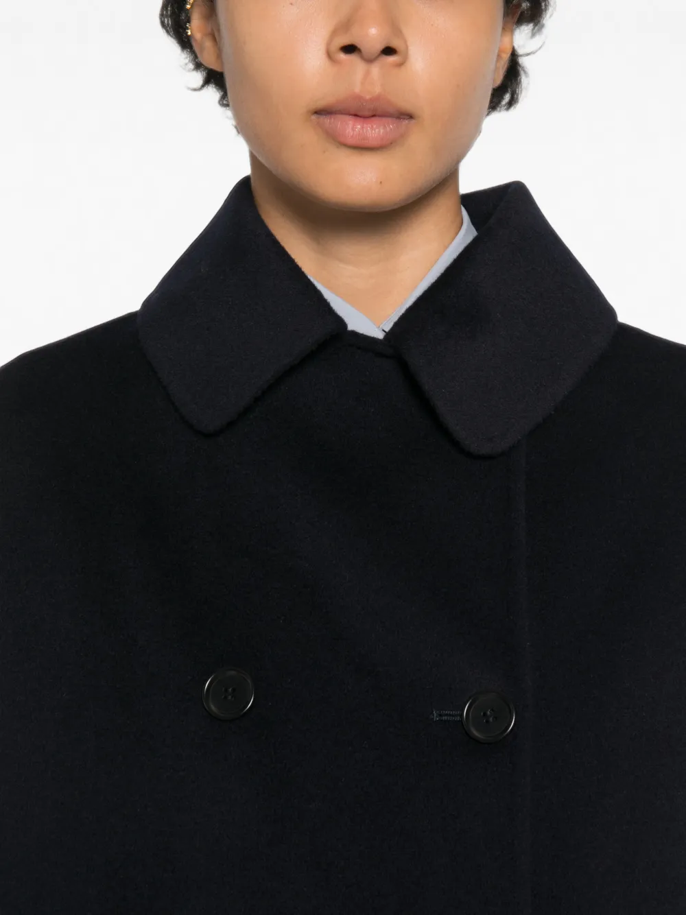 ASPESI double-breasted button-up coat Blauw