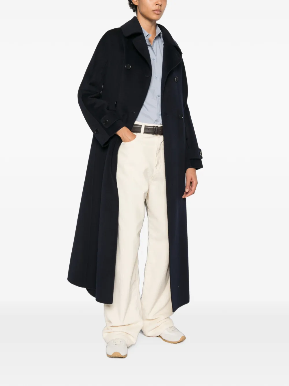ASPESI double-breasted button-up coat Blauw