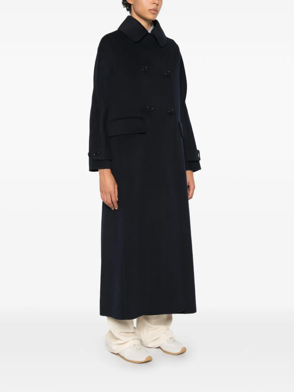 ASPESI double-breasted button-up coat Blauw