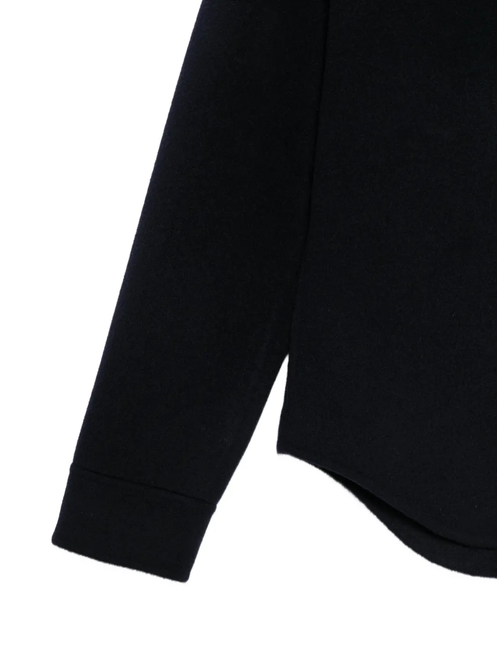 ASPESI Blouse met drukknopen en gewelfde afwerking Zwart
