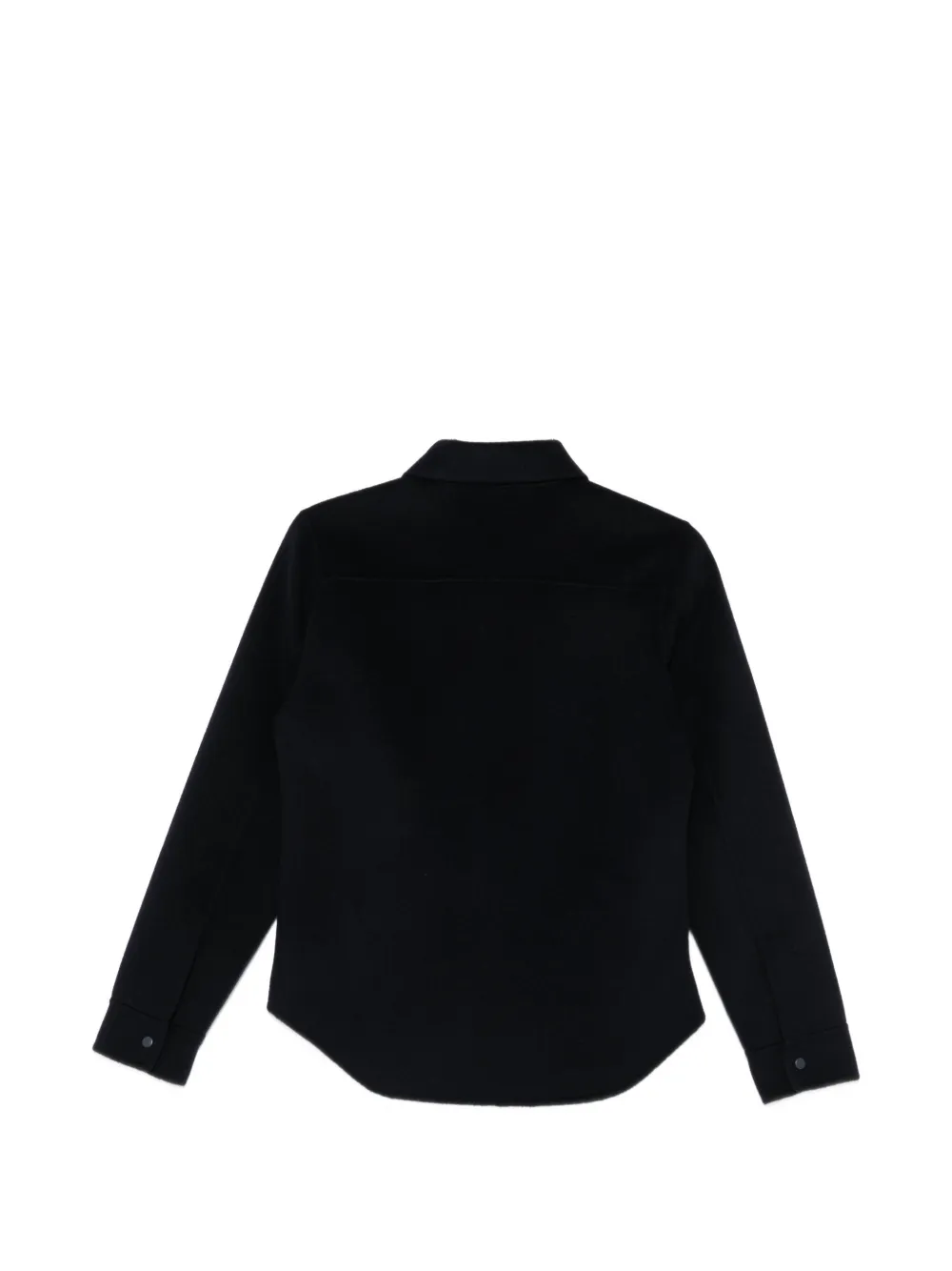 ASPESI Blouse met drukknopen en gewelfde afwerking Zwart