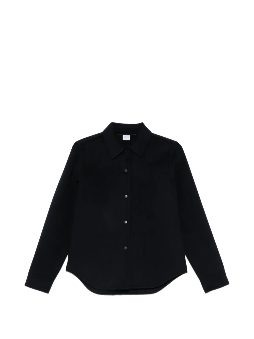 ASPESI press-stud curved-hem shirt