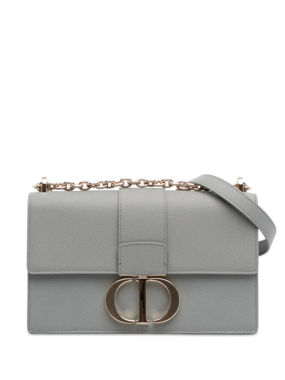 Christian Dior Pre-Owned 2020 Grained Calfskin 30 Montaigne Chain Flap crossbody bag - Grau