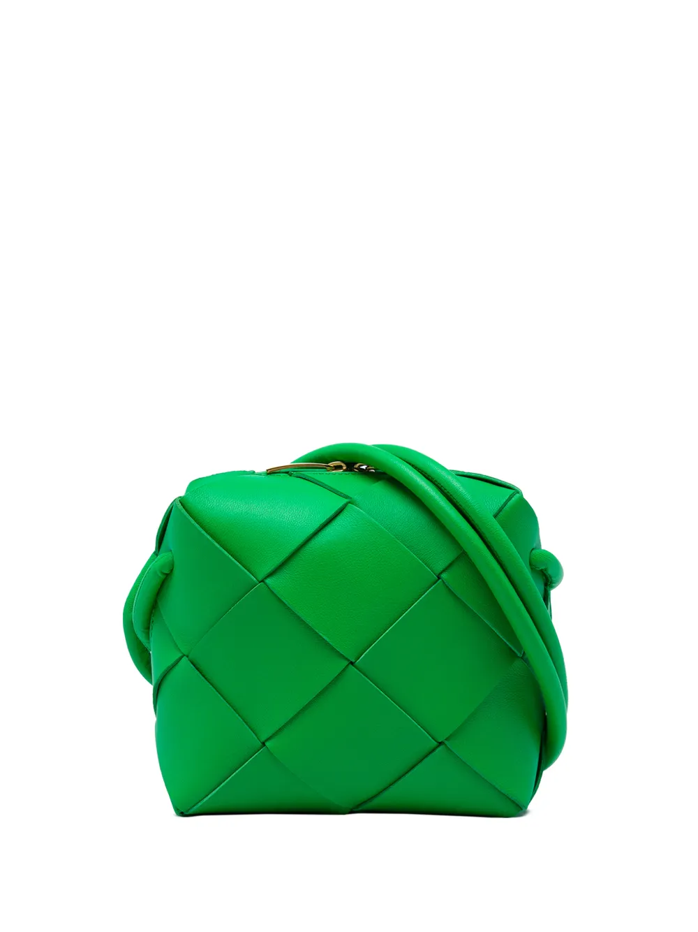 Bottega Veneta Pre-Owned 2012-2026 Mini Lambskin Intreccio Cassette Camera Bag crossbody bag - Grün