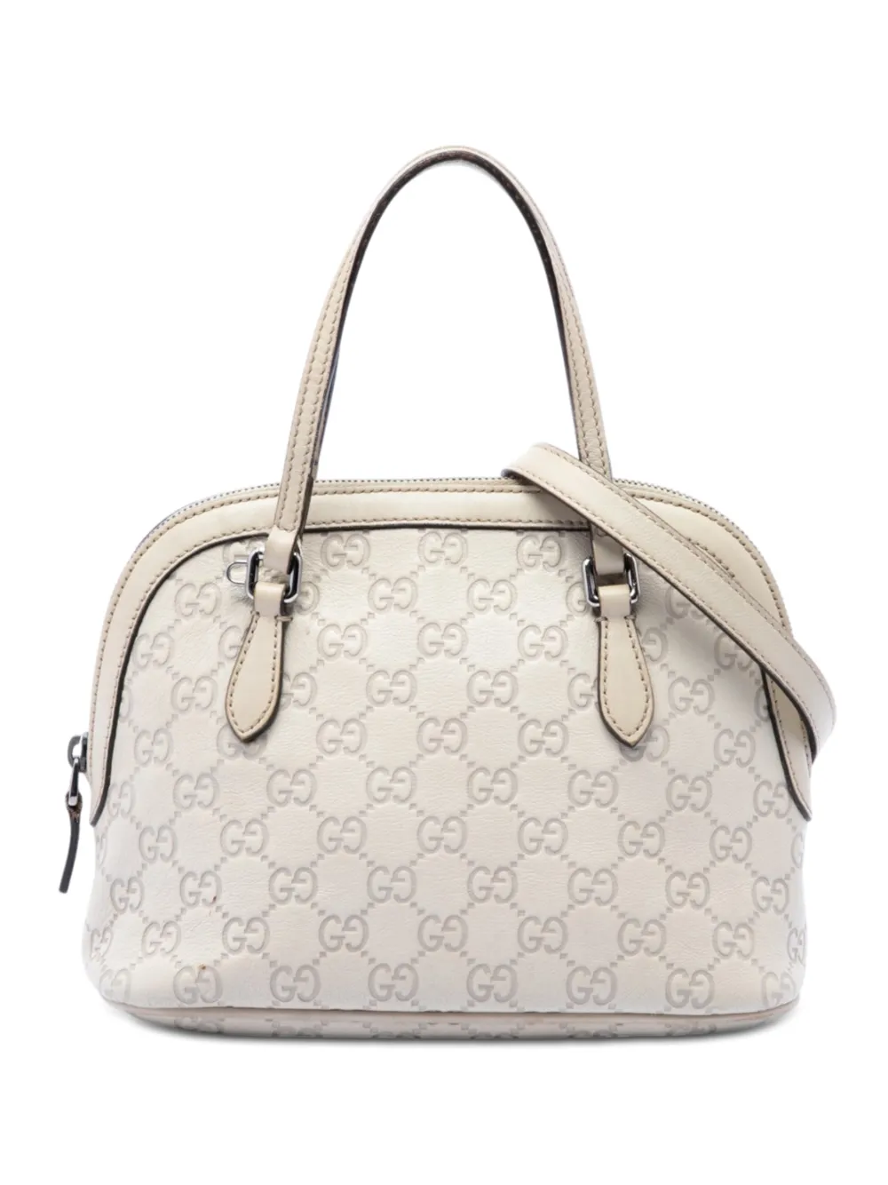 Gucci Pre-Owned 2016-2026 Mini Guccissima Dome satchel - Bianco