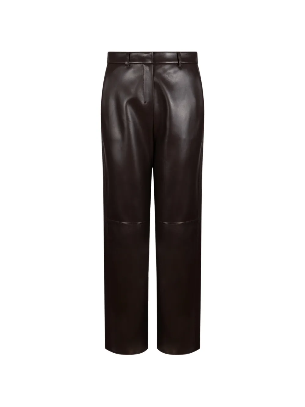 'S Max Mara coated straight-leg trousers - Marrone