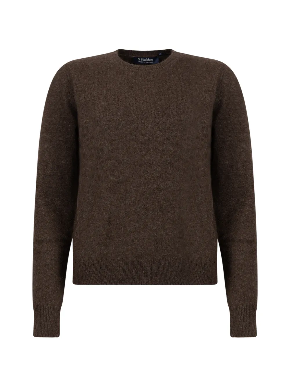 'S Max Mara logo-embroidered elbow-patch sweater - Braun