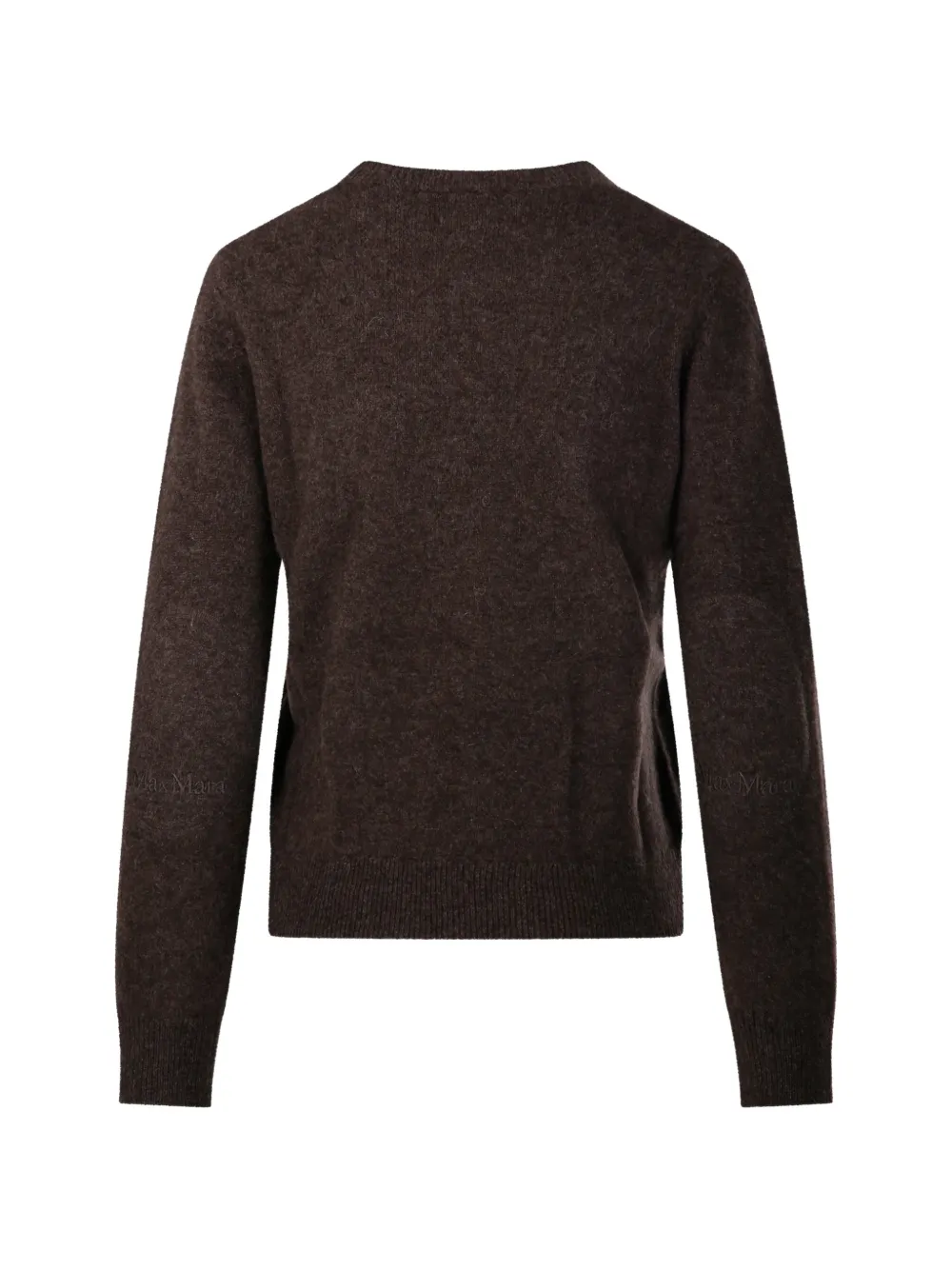 'S Max Mara Trui met geborduurd logo en elleboogpatch Bruin