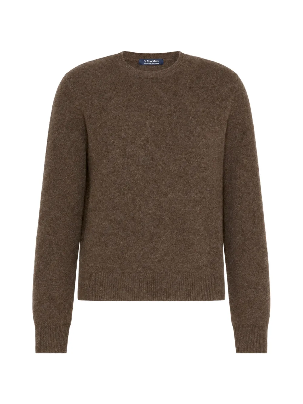 'S Max Mara logo-embroidered elbow-patch sweater - Braun