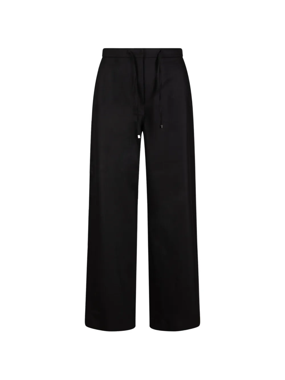 'S Max Mara Pantaloni in flanella di lana con coulisse - Nero