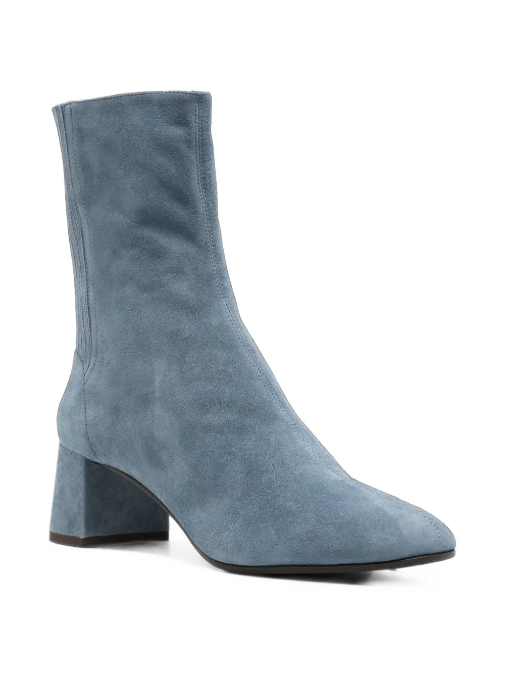 Aquazzura Saint Honore suede rear-zip ankle boots Blauw