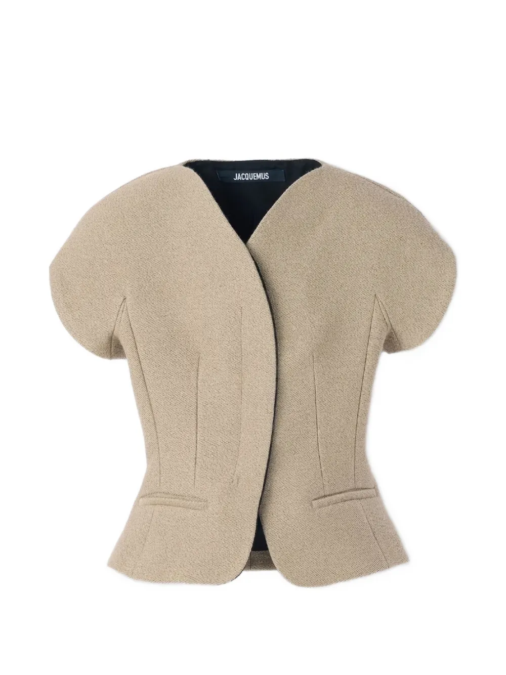 Jacquemus The Ovalo short-sleeve jacket - Toni neutri