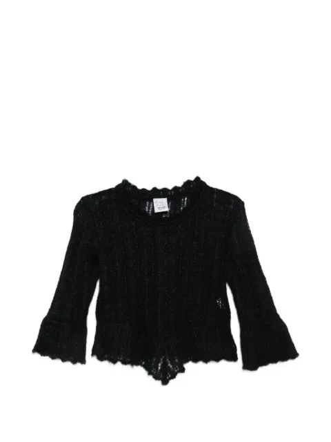 Moschino Pre-Owned 2000s lace-knit flared-sleeve sweater