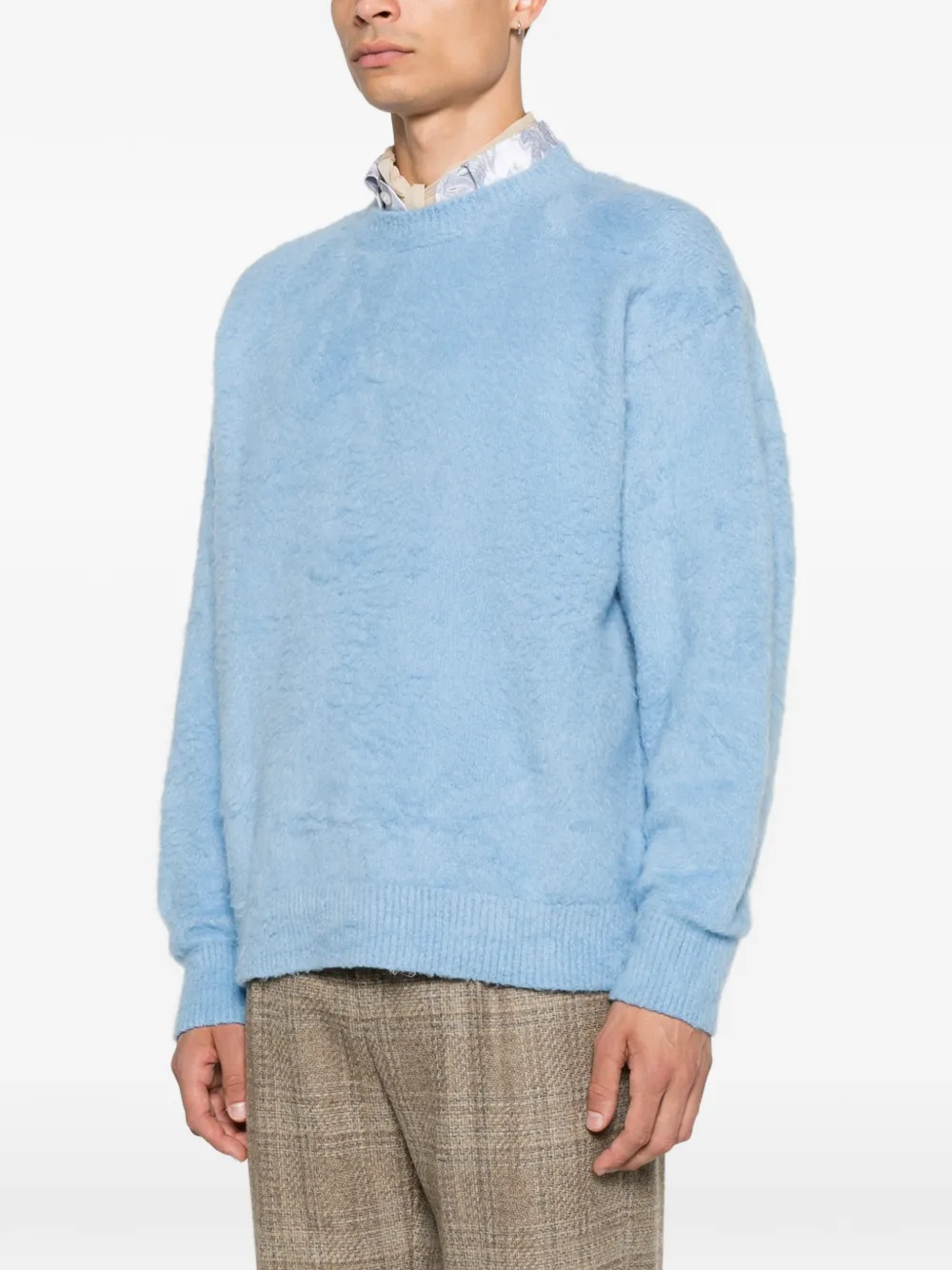Roberto Collina brushed-knit sweater Blauw