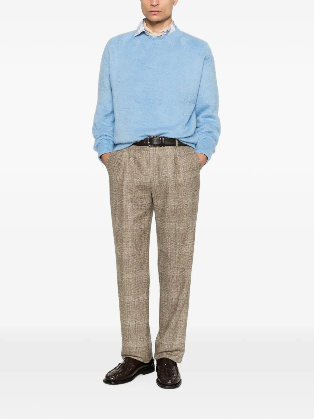 Roberto Collina brushed-knit sweater Blauw