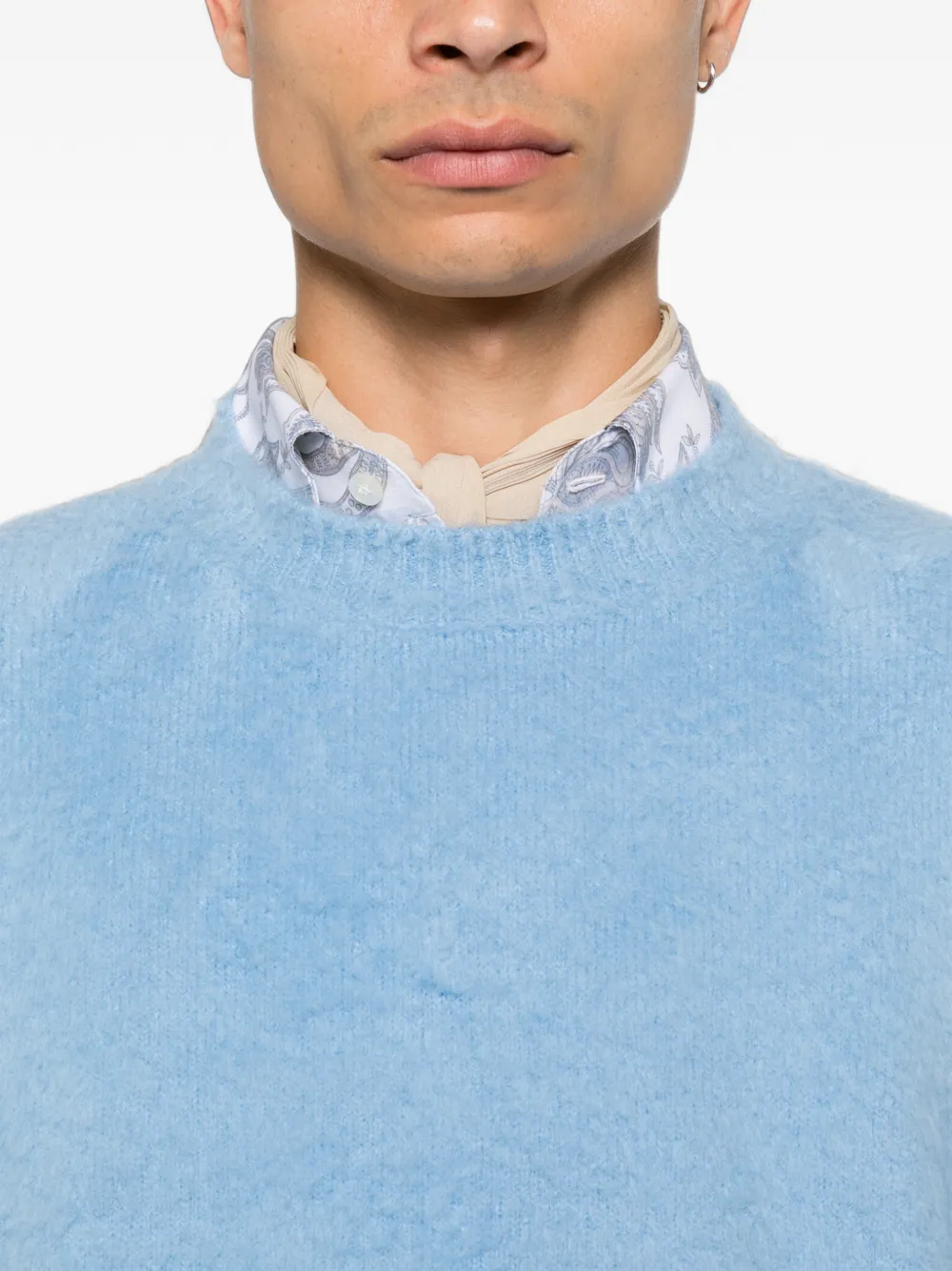 Roberto Collina brushed-knit sweater Blauw