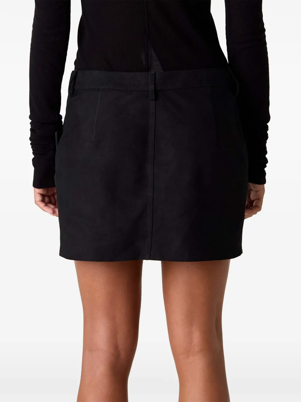 Rick Owens Firbanks leren rok Zwart