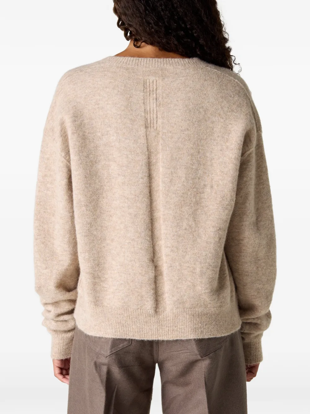 Rick Owens Tommy V-neck sweater Beige
