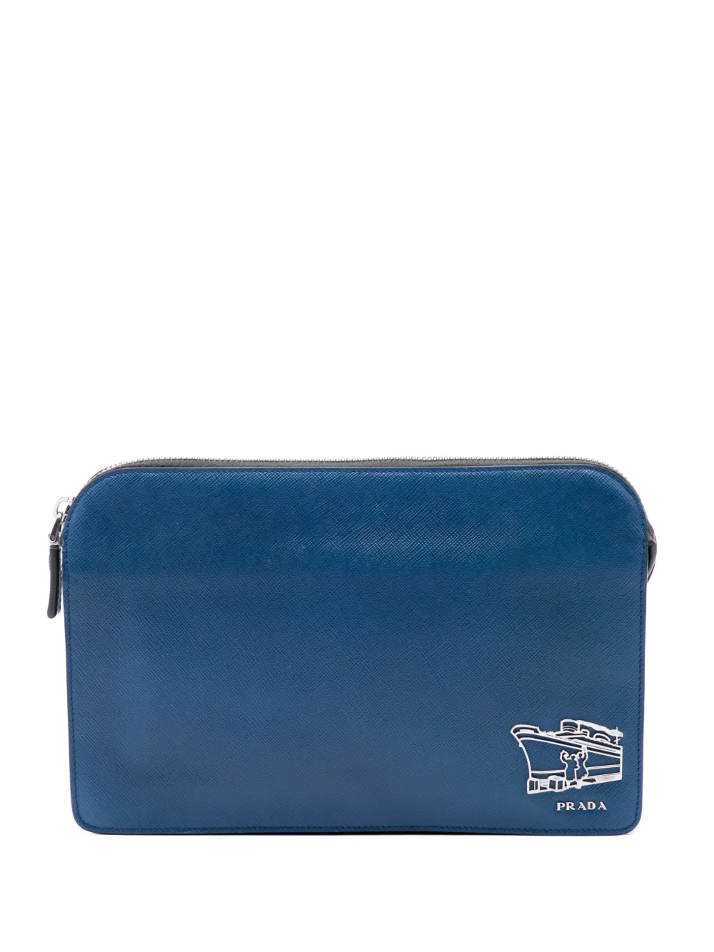 Prada Pre-Owned 2010-2026 Saffiano Cruise Ship Voyage clutch bag - Blu