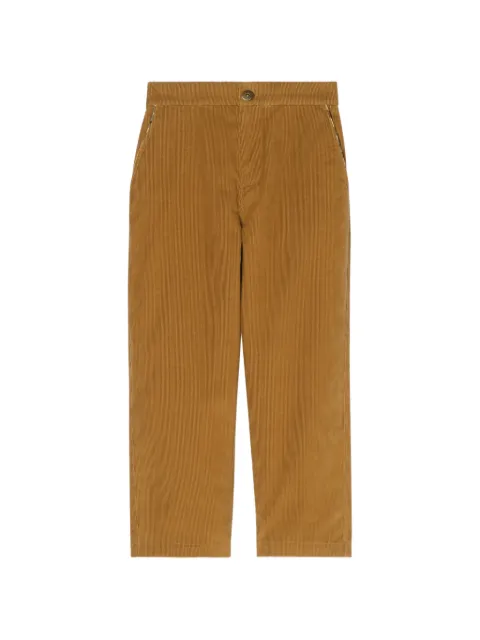 Burberry Kids pantalones casuales con ribete a cuadros