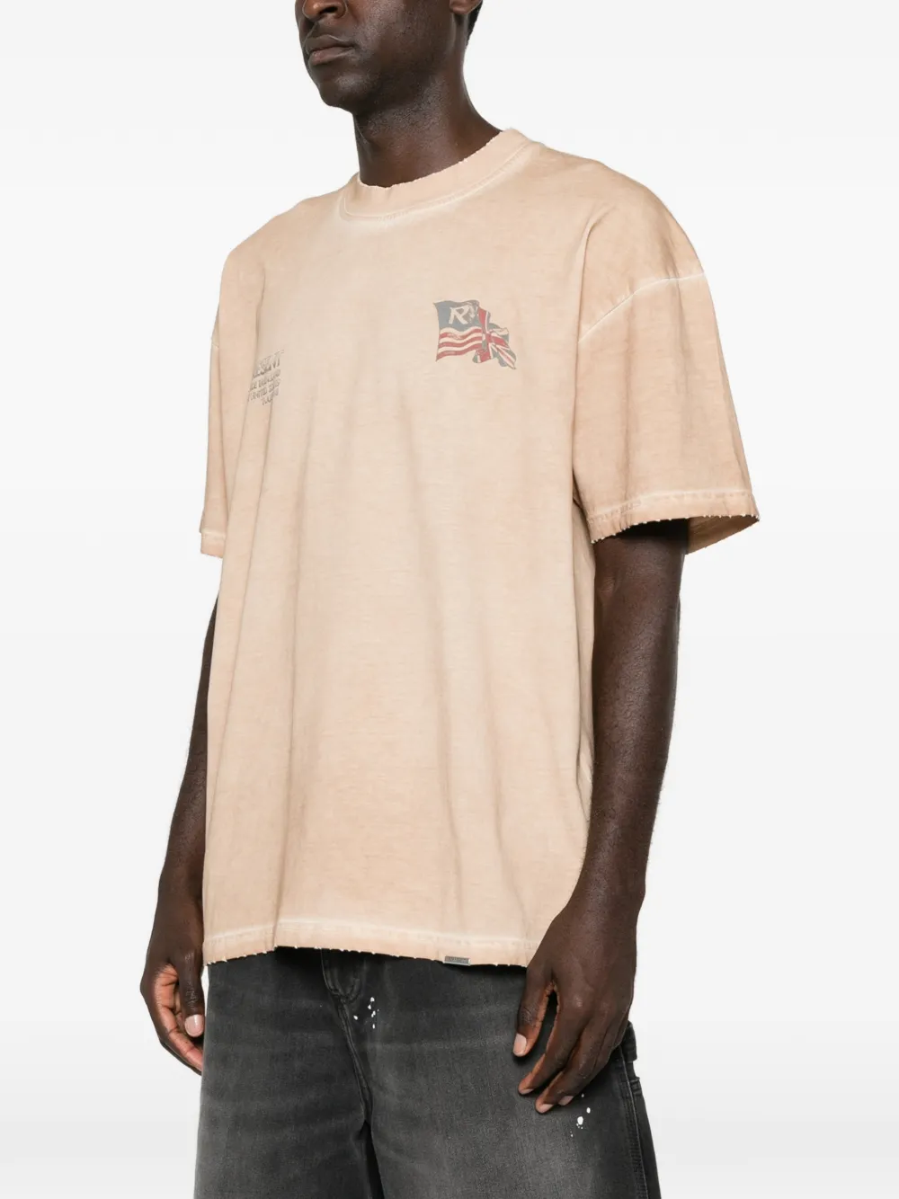 Represent T-shirt met grafische print Beige
